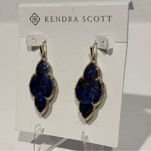 ⭐️Rare HTF Kendra Scott Abbie Earrings – Lapis Blue Gold – Christmas Gift!⭐️ - Picture 2 of 4